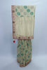 Beige Banarasi Silk Saree with Green Circular Motifs and Red Elephant Border Detailing - Mangaldeep NX