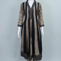 Black and Beige Embroidered Salwar Suit Set for Women Kurta with Dupatta Festive Ethnic Wear - Mangaldeep NX