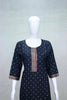 Black and Maroon Patiala Kurta Set with Embroidered Neckline and Printed Salwar Dupatta - Mangaldeep NX