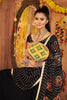 Black Mirror Embroidered Navratri Lehenga Choli Set with Striped Bandhani Dupatta - Mangaldeep NX