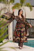 Black Multicolor Abstract Printed Anarkali Kurta Set with Dupatta - Mangaldeep NX