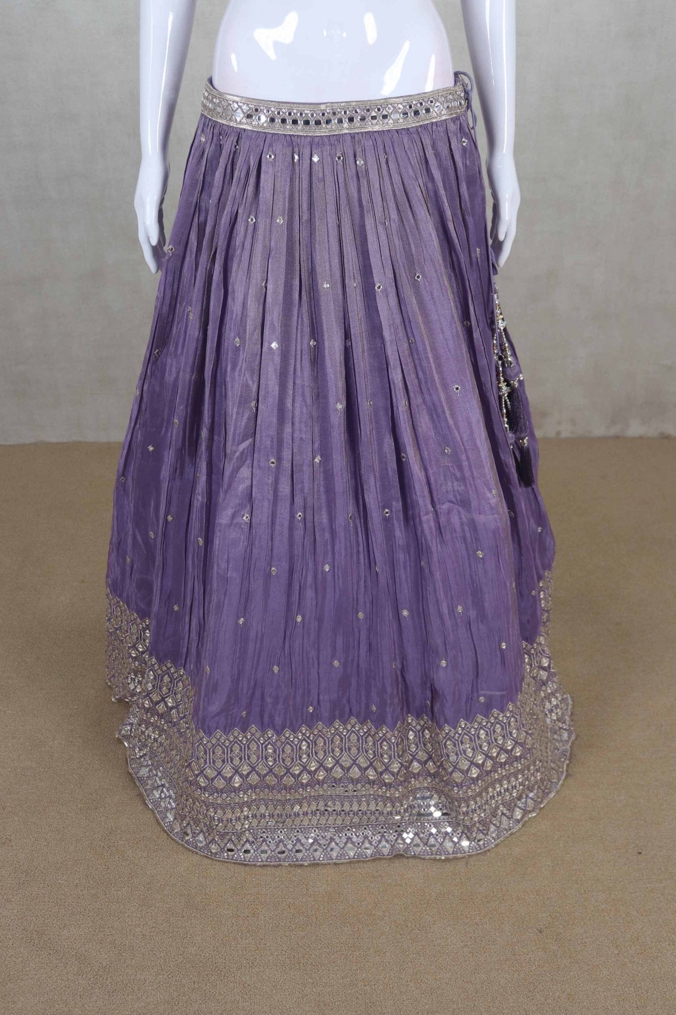 Blissful Purple Silk Lehenga Choli With Dupatta - Mangaldeep NX