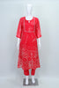 Bright Red Bandhani Printed Georgette Suit Set with Dupatta - Mangaldeep NX