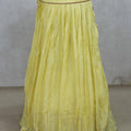 Bright Yellow Lehenga with Designer Maroon Crop Top and Bandhani Style Dupatta - Mangaldeep NX