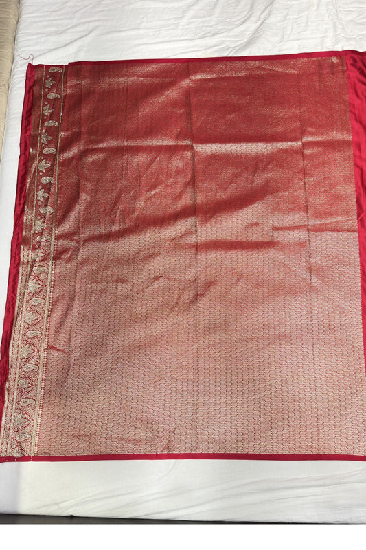 Classic Red Banarasi Silk Saree - Mangaldeep NX