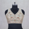 Classy Off - White Floral Embroidered Lehenga Choli - Mangaldeep NX