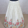 Classy Off - White Floral Embroidered Lehenga Choli - Mangaldeep NX