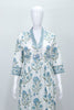 Cotton Floral Printed White Blue Kurta Set with Dupatta - Mangaldeep NX