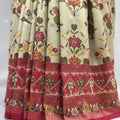 Cream Patola Silk Saree - Mangaldeep NX