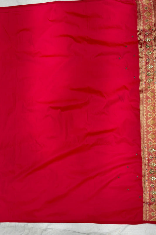 Cream Patola Silk Saree - Mangaldeep NX