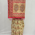 Cream Patola Silk Saree - Mangaldeep NX