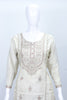 Cream Pink Embroidered Kurta with Striped Sharara and Dupatta Festive Ethnic Set for Women - Mangaldeep NX