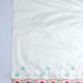 Dark Green Gujarati Mirror Work Embroidered Saree with Elephant Motif and Tassel Border - Mangaldeep NX