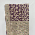 Dark Maroon Banarasi Silk Saree - Mangaldeep NX