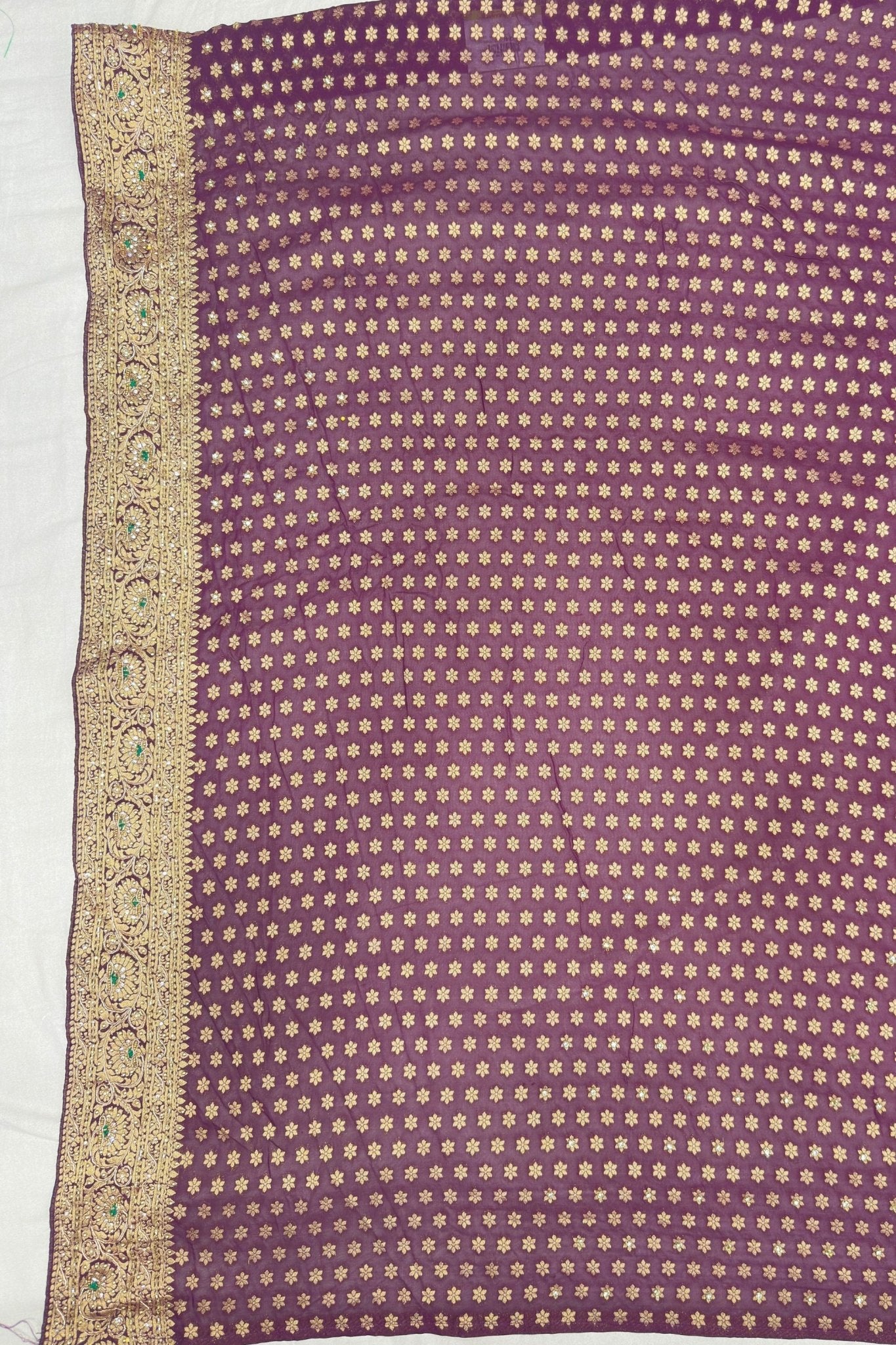 Dark Maroon Banarasi Silk Saree - Mangaldeep NX
