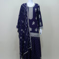 Deep Purple Sharara Suit Set with Heavy Silver Embroidery Dupatta - Mangaldeep NX