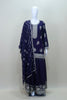 Deep Purple Sharara Suit Set with Heavy Silver Embroidery Dupatta - Mangaldeep NX