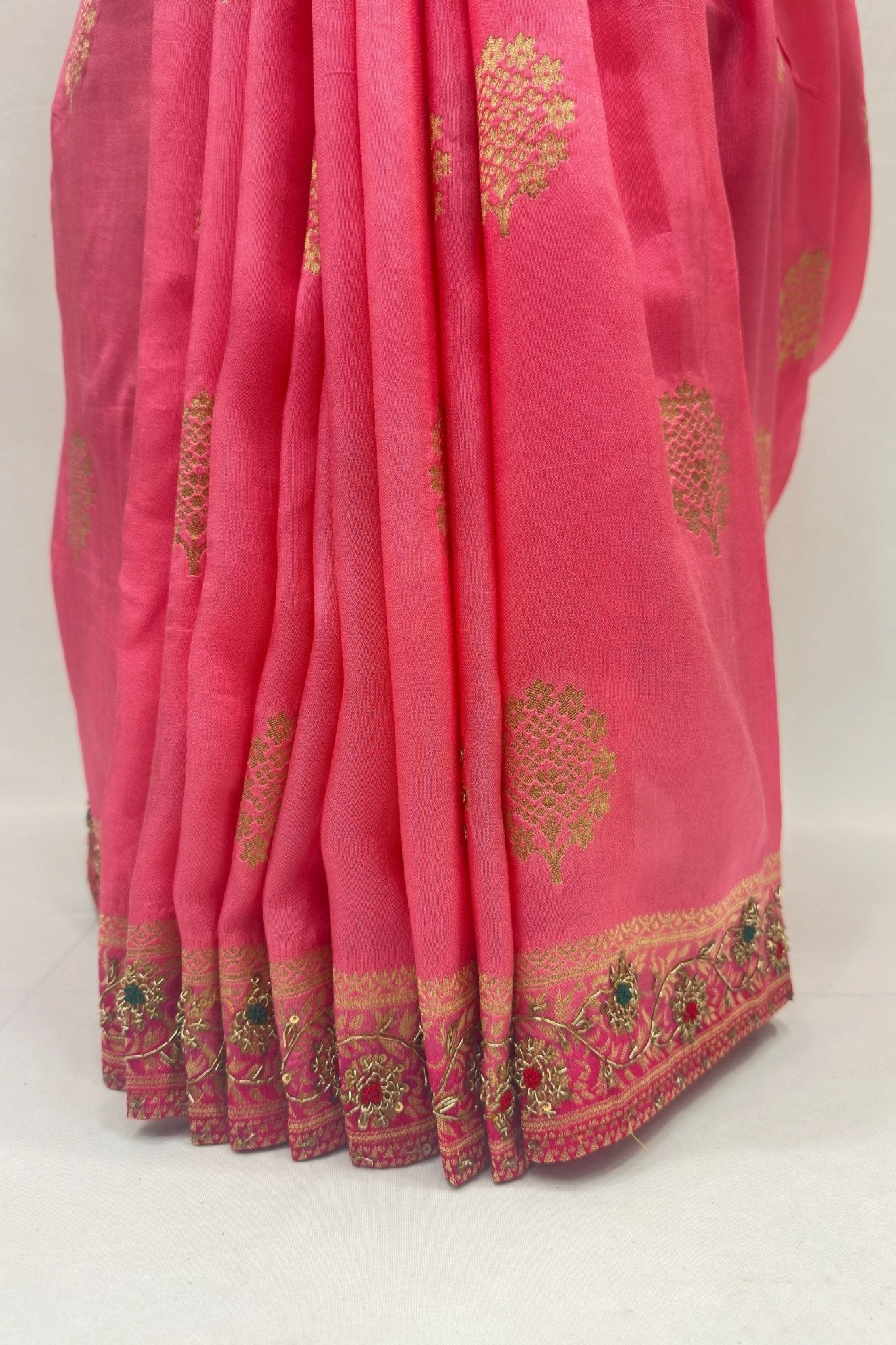 Delicate Pink Dola Silk Saree - Mangaldeep NX