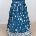 Delicate Teal Blue Embroidered Lehenga Choli - Mangaldeep NX