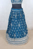 Delicate Teal Blue Embroidered Lehenga Choli - Mangaldeep NX