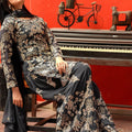 Designer Black and Gold Embroidered Sharara Suit for Women - Mangaldeep NX