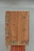 Designer Peach Silk Saree with Heavy Multicolor Embroidered Border - Mangaldeep NX