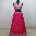 Designer Pink Embroidered Lehenga Set with Dupatta - Mangaldeep NX