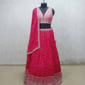 Designer Pink Embroidered Lehenga Set with Dupatta - Mangaldeep NX