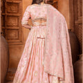Designer Pink Embroidered Silk Lehenga Choli with Dupatta - Mangaldeep NX