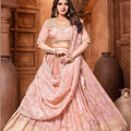 Designer Pink Embroidered Silk Lehenga Choli with Dupatta - Mangaldeep NX
