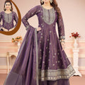 Designer Purple Anarkali Suit for Women with Embroidery - Mangaldeep NX