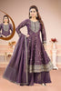 Designer Purple Anarkali Suit for Women with Embroidery - Mangaldeep NX