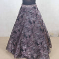Designer Wine Color Embroidered Net Lehenga Choli with Dupatta - Mangaldeep NX