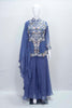 Dusty Blue Embroidered Palazzo Suit with Dupatta - Mangaldeep NX