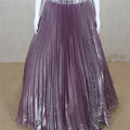 Dusty Lavender Pleated Lehenga Choli with Sequin Embroidery - Mangaldeep NX