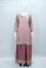 Dusty Pink Bandhani Sharara Suit with Floral Dupatta - Mangaldeep NX