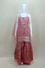 Dusty Pink Embroidered Sharara Set with Net Dupatta - Mangaldeep NX
