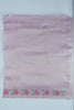 Dusty Pink Floral Embroidered Silk Saree with Delicate Threadwork and Scallop Border - Mangaldeep NX