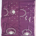 Dusty Rose Net Saree with Heavy Embroidered Border and Sequin Detailing - Mangaldeep NX