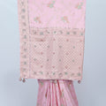 Elegant Baby Pink Banarasi Silk Saree with Sequin & Mirror Work Border Wedding Party Wear - Mangaldeep NX