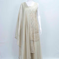 Elegant Beige Embroidered Palazzo Suit with Dupatta - Mangaldeep NX
