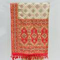 Elegant Beige & Red Printed Saree - Mangaldeep NX