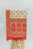 Elegant Beige & Red Printed Saree - Mangaldeep NX