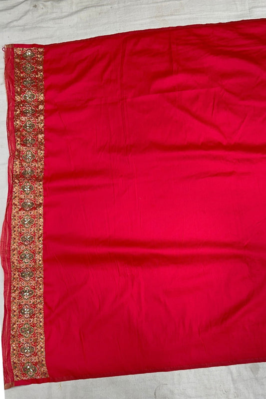 Elegant Beige & Red Printed Saree - Mangaldeep NX
