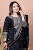 Elegant Black Embroidered Sharara Suit for Women - Mangaldeep NX