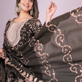 Elegant Black Embroidered Sharara Suit Set for Women - Mangaldeep NX