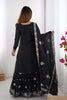 Elegant Black Party Wear Sharara Suit with Silver Embroidery - Mangaldeep NX