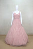 Elegant Blush Pink Party Wear Gown with Beaded Embroidery - Mangaldeep NX