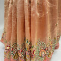 Elegant Blush Pink Silk Saree with Intricate Embroidered Border - Mangaldeep NX