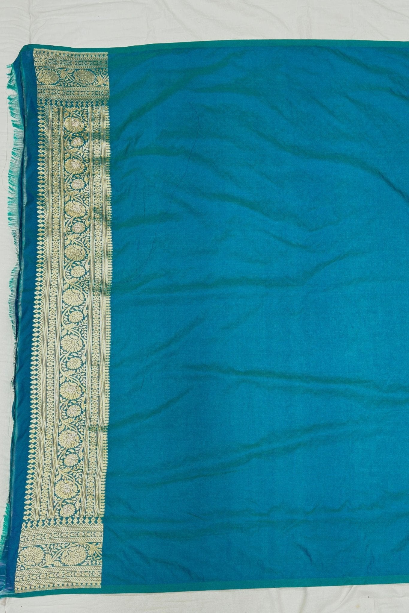 Elegant Bottle Green Banarasi Silk Saree - Mangaldeep NX